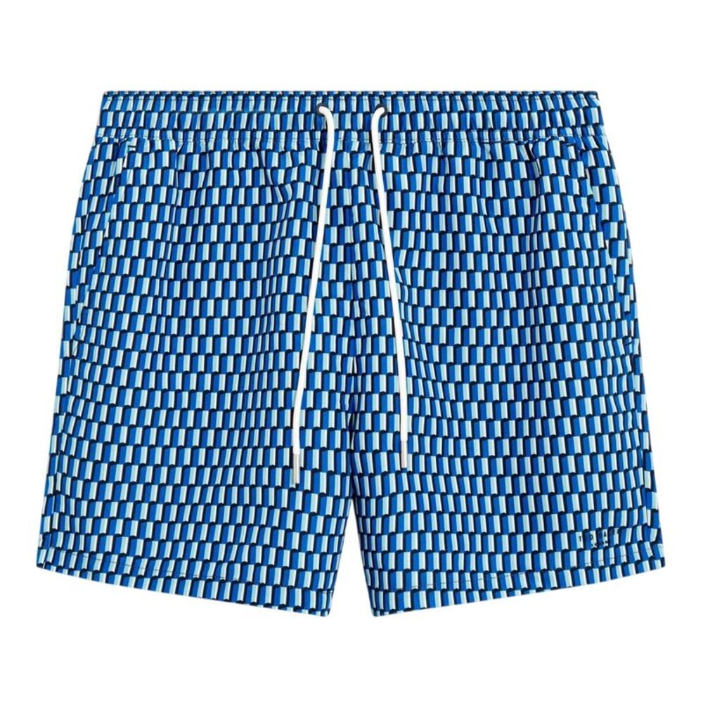 Ted Baker Mens Printed Swim Shorts / Bright Blue